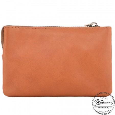 Кожаный кошелек "Солярис" (рыжая сиама)